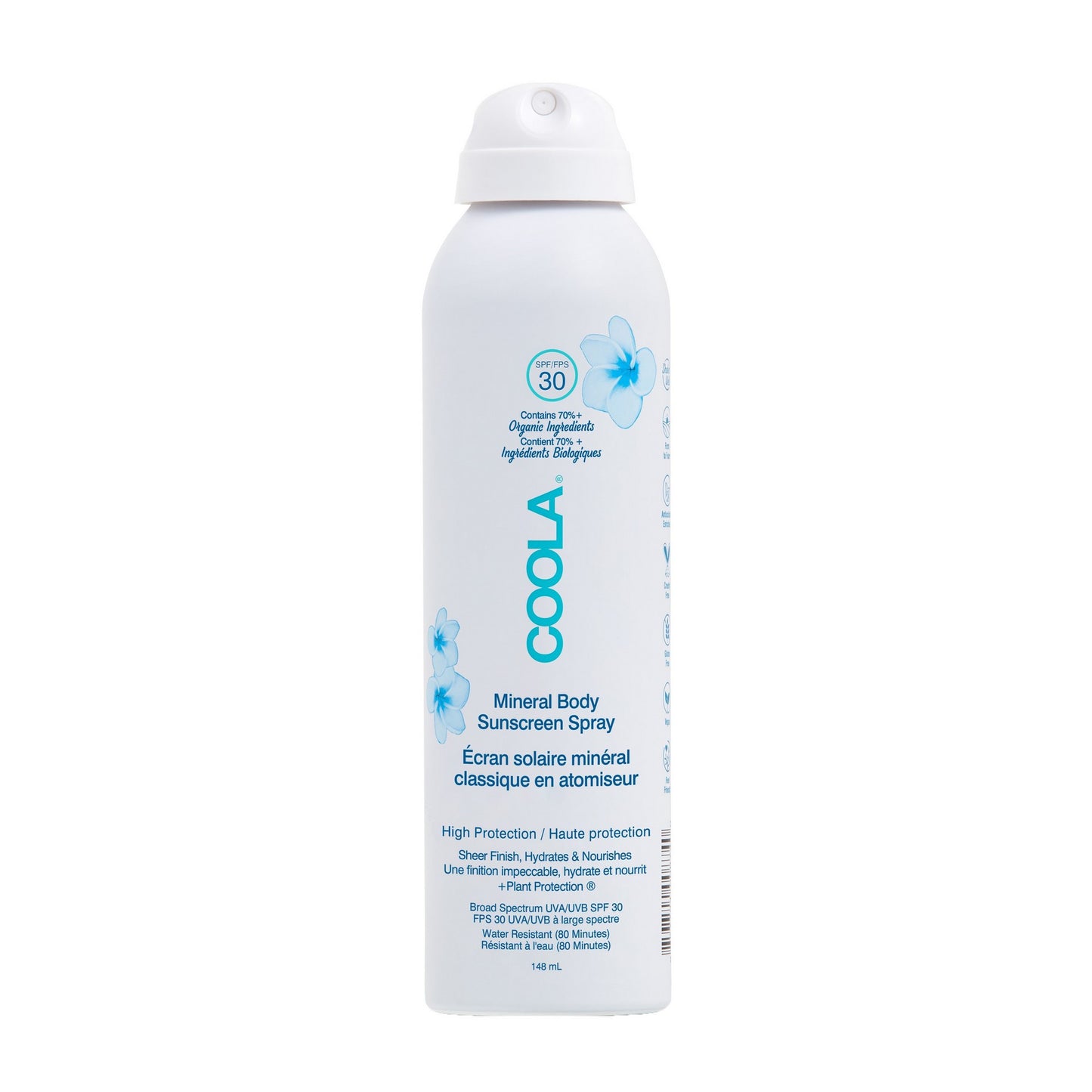 COOLA MINERAL BODY SPRAY SPF 30 - FRAGRANCE FREE - 148 ML