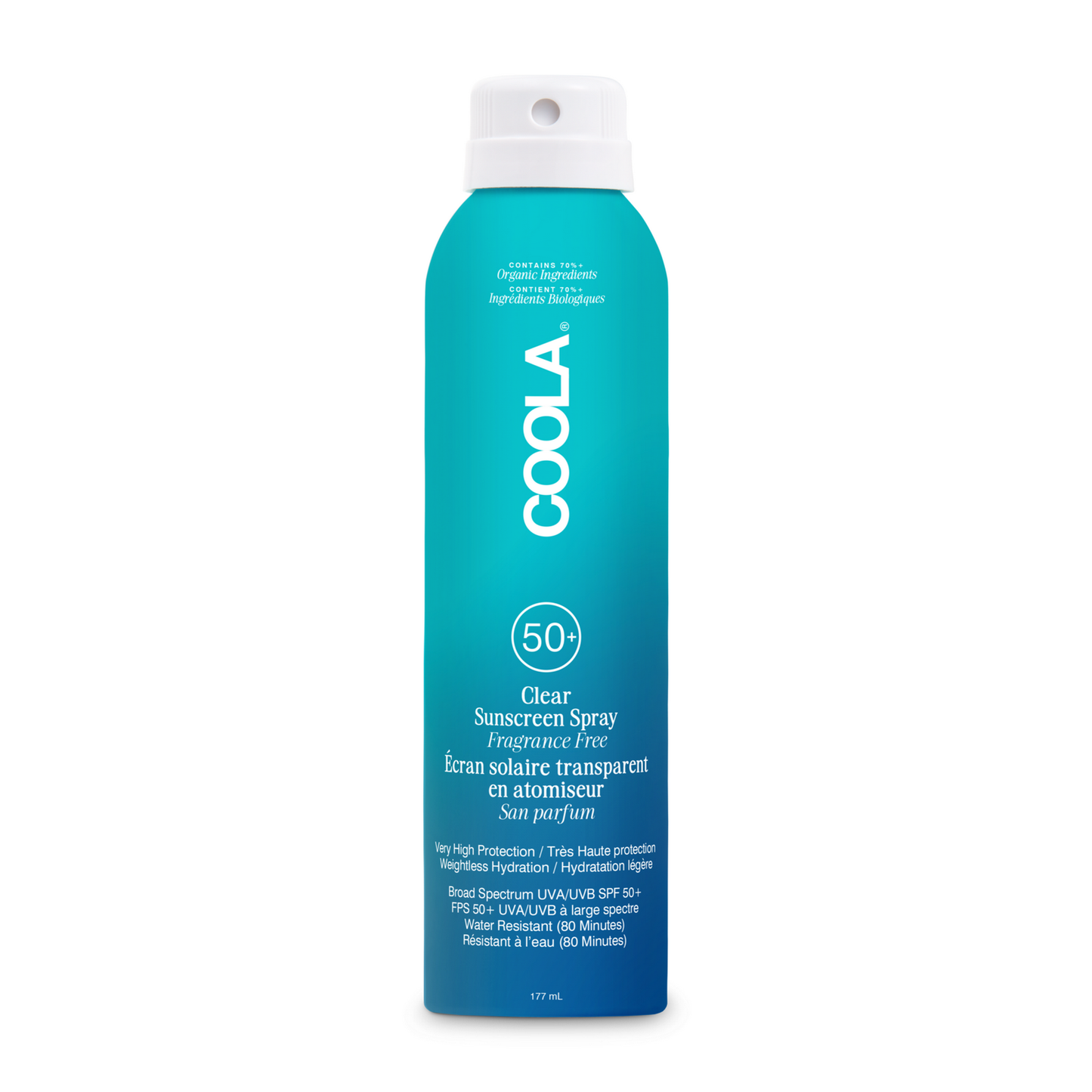 COOLA CLASSIC BODY SPRAY SPF 50 - FRAGRANCE FREE - 177 ML