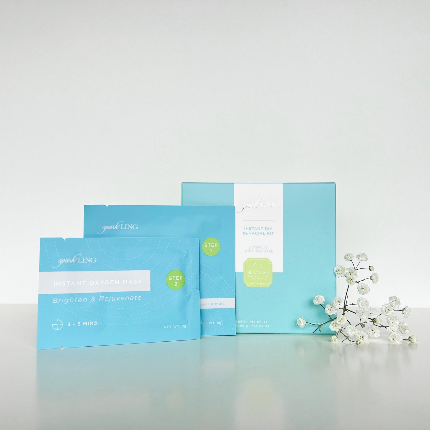 LING SPARKLING INSTANT DIY O2 FACIAL KIT - 1x10