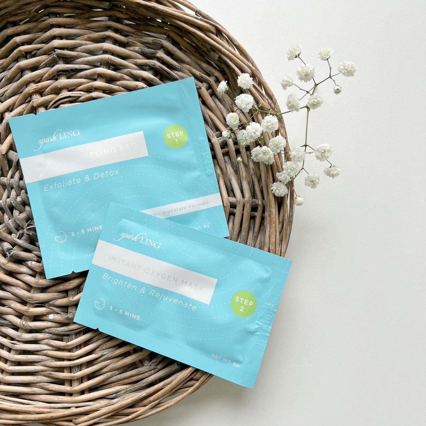 LING SPARKLING INSTANT DIY O2 FACIAL KIT - 1x10