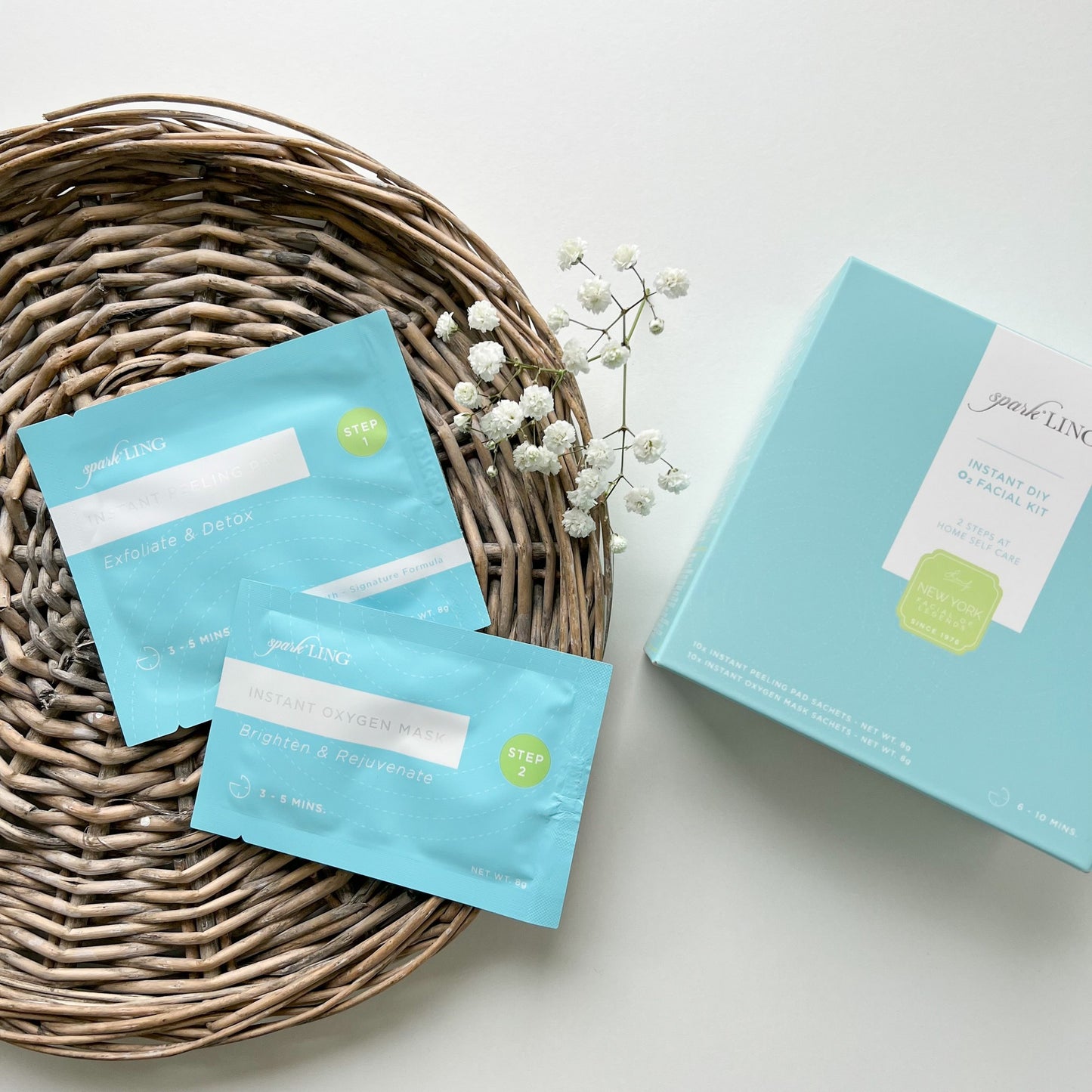 LING SPARKLING INSTANT DIY O2 FACIAL KIT - 1x10